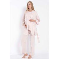 Kısa Kol Bisiklet Yaka Kadın Viskon Dantel Detaylı Hamile Pijama Takımı Sabahlık