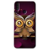 MRCİLETİSİM General Mobile GM 10 Kılıf HD Desen Baskılı Arka Kapak + Temperli Cam - Owl Bird Branch