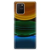 Samsung Galaxy A91 Kılıf Yer Gök Güneş Arka Kapak Koruma Desenli Full Koruyucu