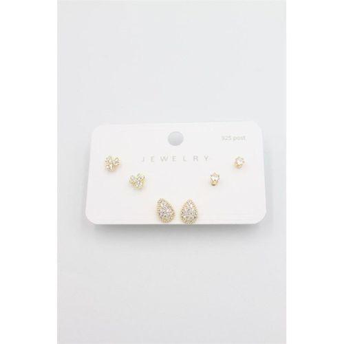 Çoklu Set Küpe - Altın