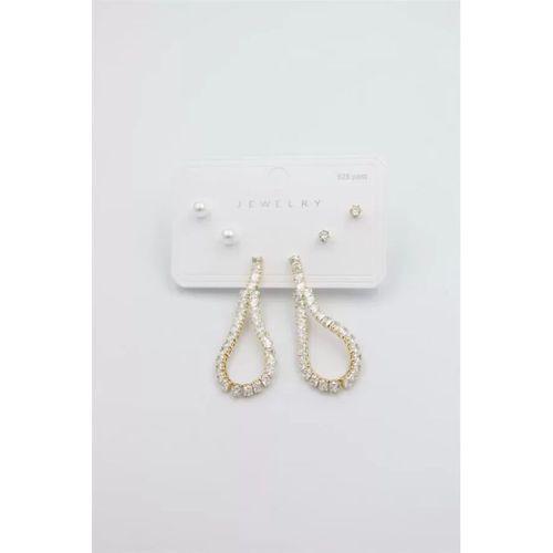 Çoklu Set Küpe - Altın