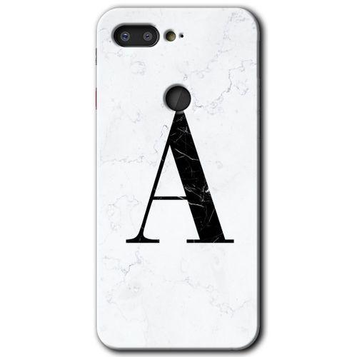 MRCİLETİSİM MRCİLETİSİM General Mobile GM 9 Pro Kılıf HD Desen Baskı Arka Kapak+Temperli Cam-Beyaz Mermer Desenli A Harfi