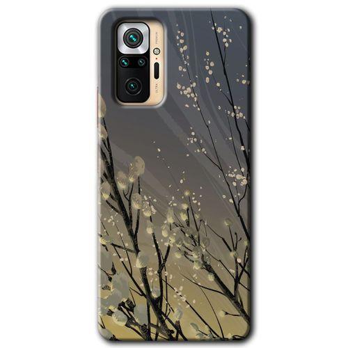 Potkal Hediye Fabrikası Xiaomi Redmi Note 10 Pro Kılıf HD Desen Baskılı Arka Kapak - Branches Flowers