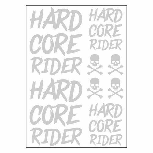 SEVGENT A4 Sticker 121 Tek Paket Çoklu Hard Core Rider Beyaz