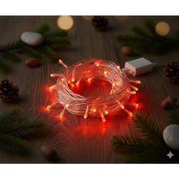 Damla Uçlu Kırmızı Dekoratif Işık 10 Metre 100 LED