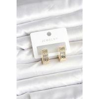 Pirinç Gold Renk Halka Kadın Küpe