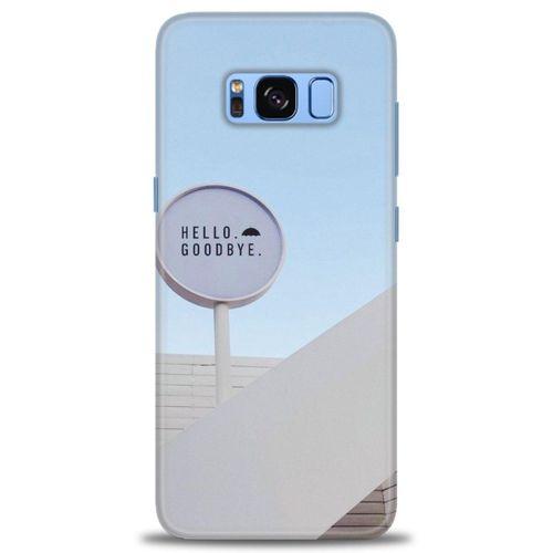 Samsung Galaxy S8 Kılıf HD Baskılı Kılıf - Hello GoodBye + Tam Ekran Koruyucu