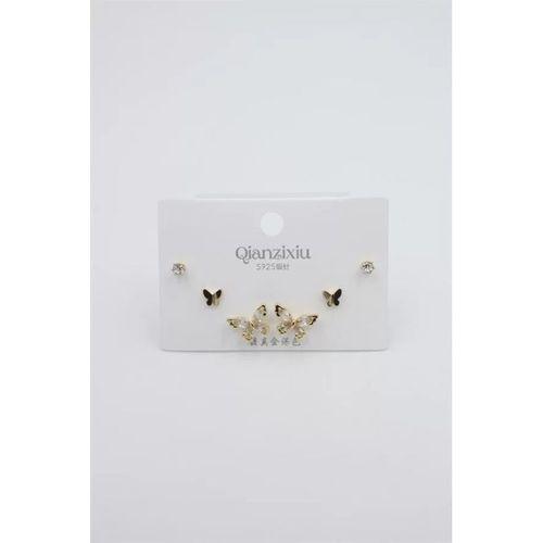 Çoklu Set Küpe - Altın