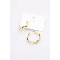 Kıvrımlı Halka Küpe - Altın