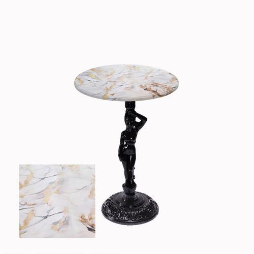 Dockers Bistro Döküm Ayak Çipa Angel Masa -  (Werzalit, Wermodin ve Allzalit Tabla 70 cm çap) - Gold