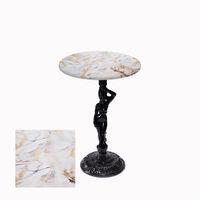 Dockers Bistro Döküm Ayak Çipa Angel Masa -  (Werzalit, Wermodin ve Allzalit Tabla 70 cm çap) - Gold