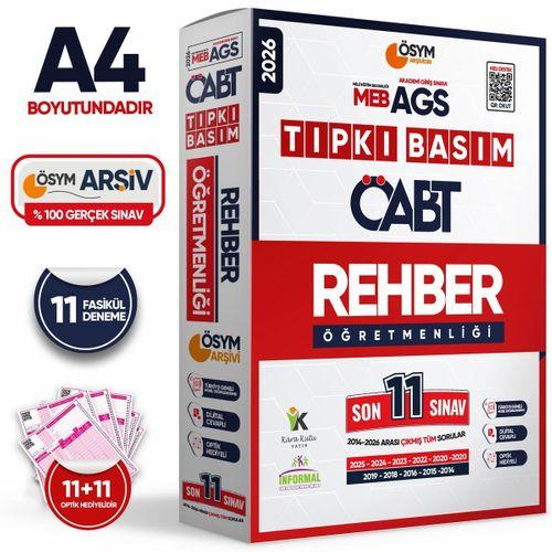 2026 MEB-AGS ÖABT Rehber Öğretmenliği ÖSYM Tıpkı Basım 11’li Deneme Paketi Dijital Cevaplı