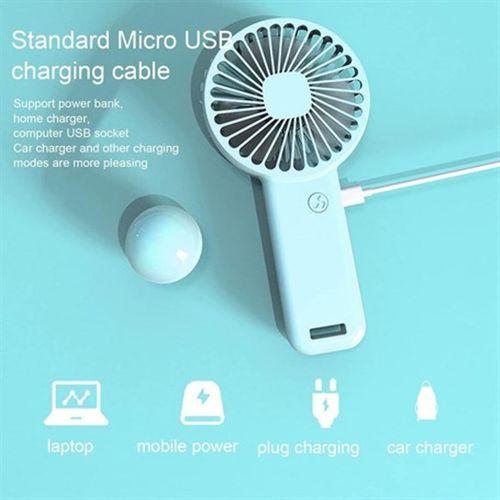 2 Adet Mini Fan,Telefon Tutucu,Portatif El Vantilatörü Mavi  9,3X19Cm Usb Şarjlı El Fanı
