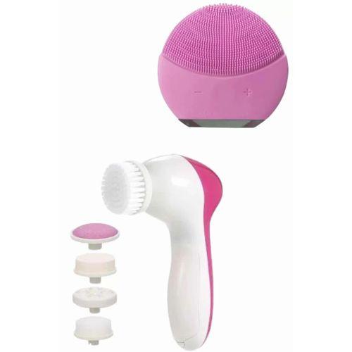 İkili Cilt Bakım Seti 5 Başlıklı Yüz Temizleme Ve Masaj Aleti Canlandırıcı Ve Onarıcı