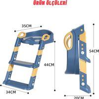 Mavi Merdivenli Çocuk Klozet Tuvalet Eğitimi Aparatı