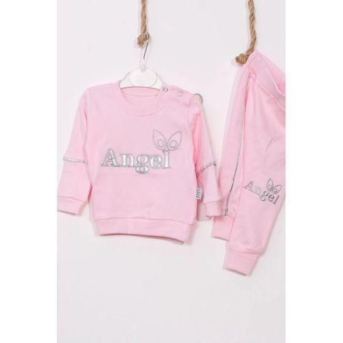 Angel Kanat Detaylı % 100 Pamuk Kız Bebek Takımı