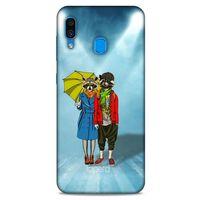 Samsung Galaxy A30 Kılıf FunnyMaX (47) Crystal Flex Kılıf Cam Göbeği