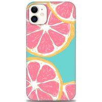 iPhone 11 Kılıf HD Baskılı Kılıf - Pembe Limon + Tam Ekran Koruyucu