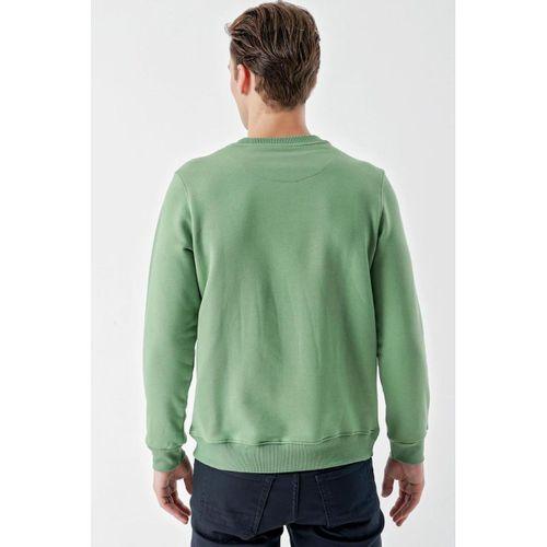 Slimfit  Bisiklet Yaka Düz Renk 2 iplik Erkek Sweatshirt