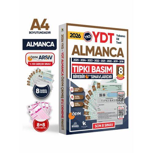 2026 YKS YDT (Yabancı Dil Testi) ALMANCA ÖSYM Çıkmış Soru Tıpkı Basım Deneme Paketi 8li Türkiye G