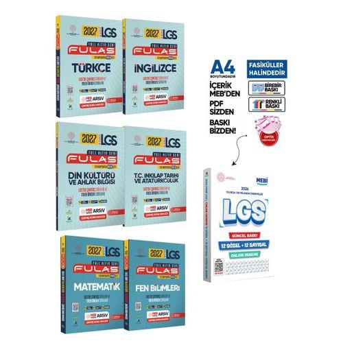 2027 8 Sınıf FULL LGS Altın Seri(FULAS) MEB Çıkmış Soru Bankası ve LGS 12li ONLİNE Set BASKI ÜCRETİ