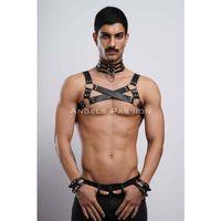 Gay Fantazi Giyim, Erkek  Partywear, Tecnowear, Erkek  Göğüs Harness- Brfm55