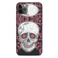 Apple Iphone 11 Pro Max Uyumlu Kılıf Pembe Delisi (36) Glitter Kılıf Kurukafa