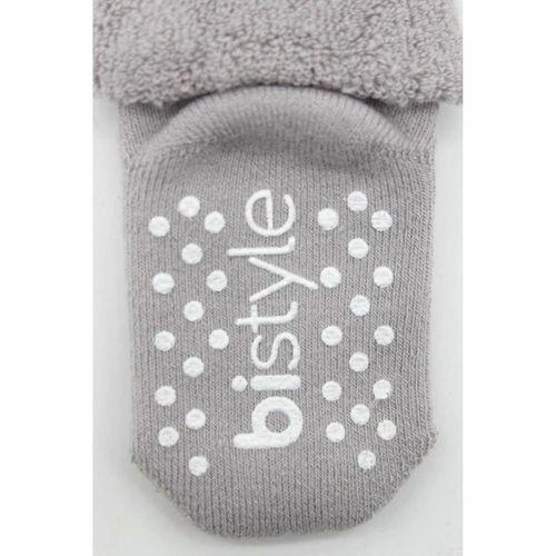 Çemberli Kaymaz Havlu Soket Çorap 2’li İndigo Gri, Sıcak ve Yumuşak