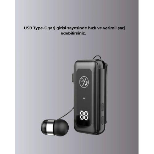 Dijital Ekranlı Ve Hızlı Şarjlı Bluetooth 5.2 Makaralı Kulaklık