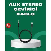 Lightning To 3.5mm Aux Ses Dönüştürücü Kablo 1 Metre Stereo Uyumlu