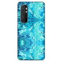 Mermer Desenli (36) Tema Glitter Kılıf Deniz Mavisi Xiaomi Mi Note 10 Lite Kılıf
