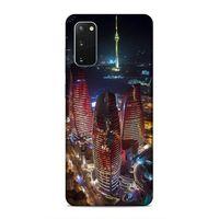 Samsung Galaxy S20 Uyumlu Kılıf Azarbaijan (33) Hybrid Kılıf Kuleler Gece