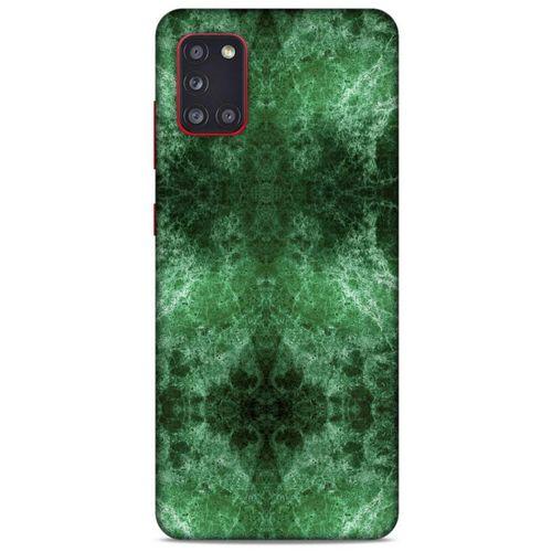 Mermer Desenli (12) Tema Koruyucu Silikon Yeşil Samsung Galaxy A31 Kılıf