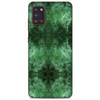 Mermer Desenli (12) Tema Koruyucu Silikon Yeşil Samsung Galaxy A31 Kılıf