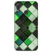 Huawei Y9 2019 Kılıf Patchwork (17) Tasarım Kılıf Fıstık Yeşili