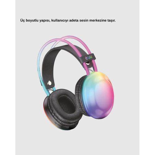 Kablosuz  Kulaklık Rgb Aydınlatmalı Bluetooth 5.3 Uzun Pil Ömürlü