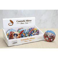 Sevimli Köpek Tasarımlı Taşlı İnce El Aynası Yuvarlak