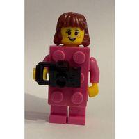 Orjinal Lego Minifigür Pink Brick Photographer Girl