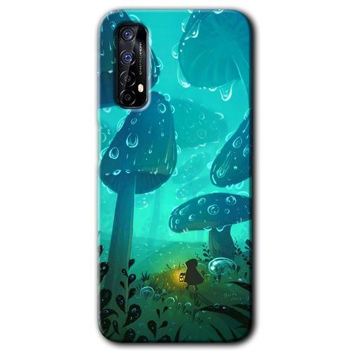 Realme 7 HD Baskılı Kılıf + 9D Tam Ekran Koruyucu - Silhoutte Dropss