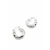 İnci Halka Küpe - Gümüş