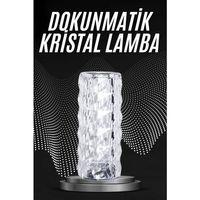 Kristal Lamba Masa Lambası Şarjlı Masa Lambası Dokunmatik Sensör Usb Şarjlı