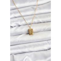 316L Çelik Zincir Gold Renk Minimal Kutup Yıldızı Model Kadın Kolye