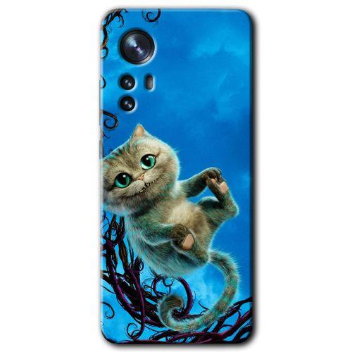 Xiaomi Mi 12 Pro Kılıf HD Desen Baskılı Arka Kapak - Çılgın Kedi + Kırılmaz Cam