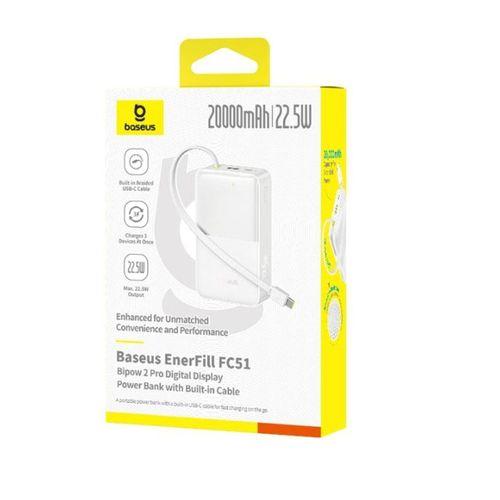 BASEUS ENERFILL FC51 BIPOW2 PRO 10000 22.5W BEYAZ