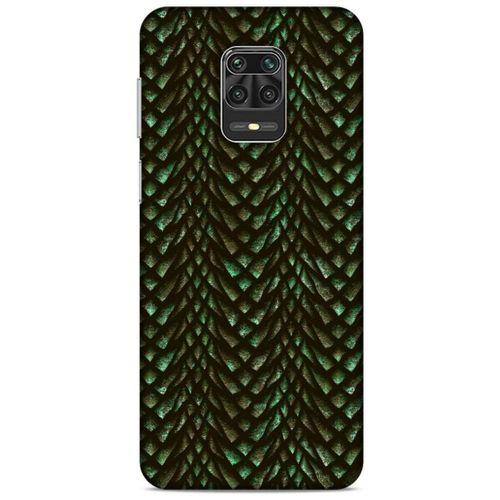 Xiaomi Redmi Note 9S Kılıf Dragons (3) Kapak Ejderha Cilt Yeşil