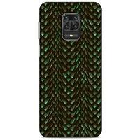 Xiaomi Redmi Note 9S Kılıf Dragons (3) Kapak Ejderha Cilt Yeşil