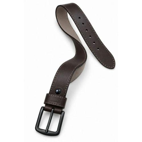Erkek Kahverengi 3,5 Cm Dikiş Detaylı Metal Tokalı Kot Ve Kumaş Pantolon Kemeri
