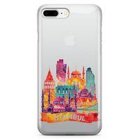 Apple iPhone 8 Plus Kılıf İstanbul Turistik Mekanlar Arka Kapak Koruma Desenli Full Koruyucu