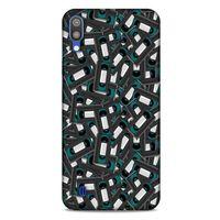 Retro (26) Desen Tpu Silikon Kılıf Renkli Samsung Galaxy M10 Kılıf