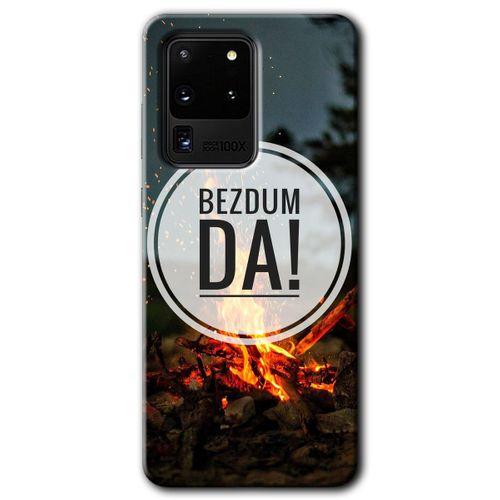 MRCİLETİSİM MRCİLETİSİM Samsung Galaxy S20 Ultra Kılıf HD Desen Baskılı Arka Kapak + Temperli Cam - Bezdum Da